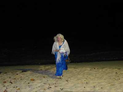 Kathy on the beach
